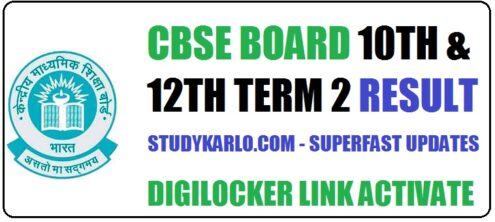 CBSE board term2 Result for 1oth & 12th