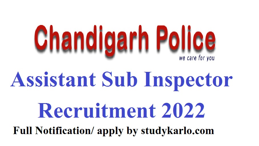 Chandigarh Asi Recruitment 2022