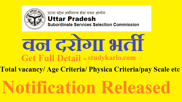 upsssc Forest Inspector Recruitment 2022