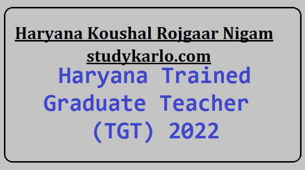hkrn tgt recruitment 2022