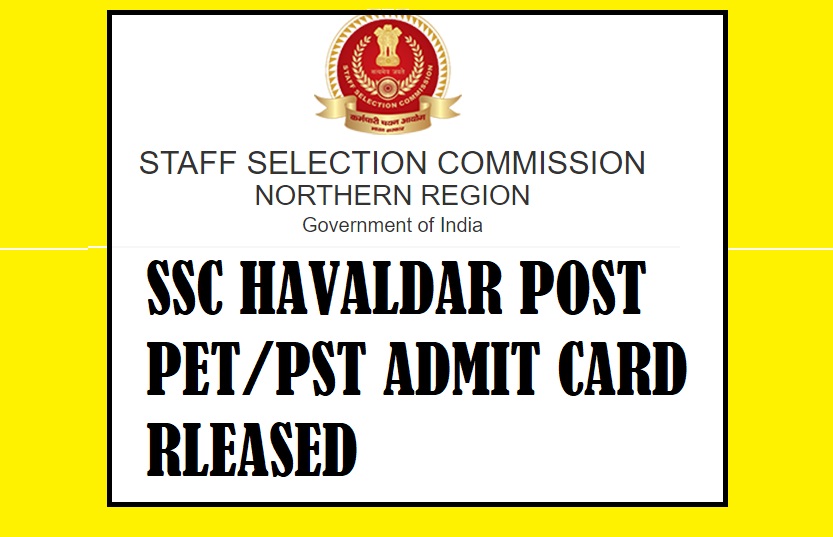 ssc MTS/Havaldar Recruitment 2023 pet/pst admit card download